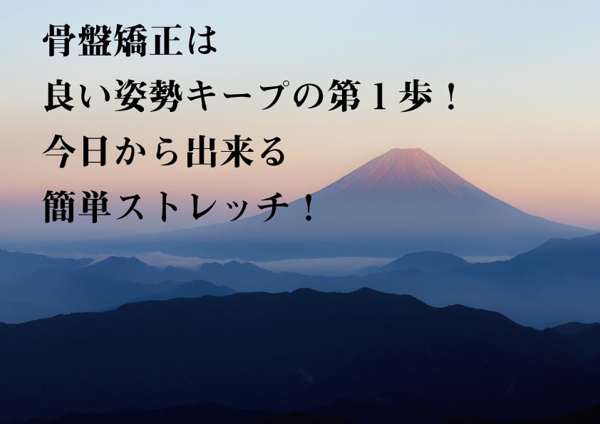 骨盤矯正は良い姿勢キープの第一歩 今日からできる簡単ストレッチ 足立区綾瀬で腰痛 肩こりに強い整骨院 森の葉整骨院 北綾瀬 亀有 北千住